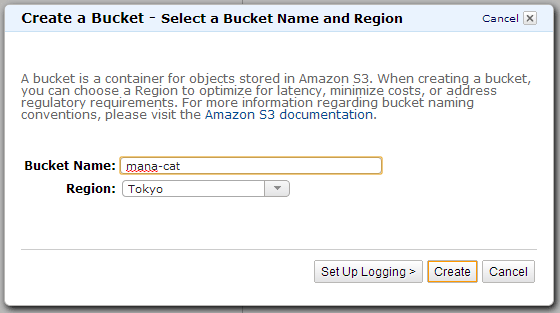 Create a Bucket