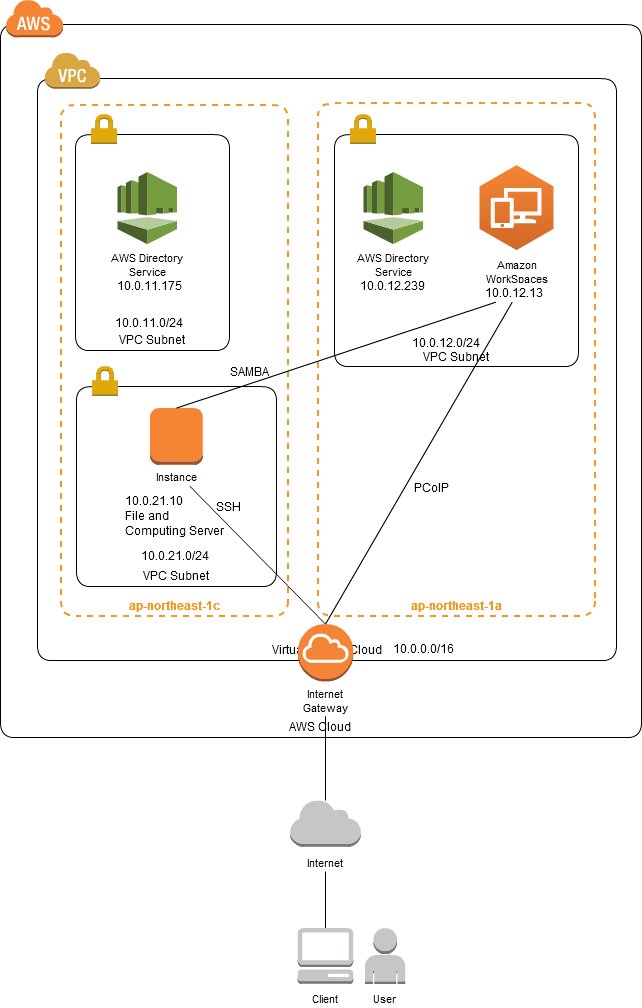 Amazon Workspacesとsambaで研究環境を構築する サーバーワークスエンジニアブログ