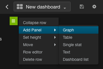 Add graph menu