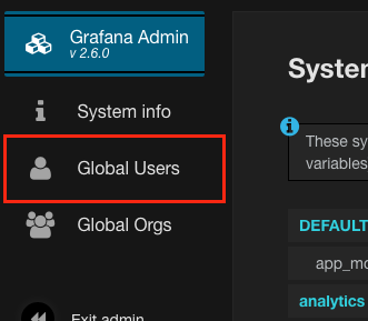 Global users button
